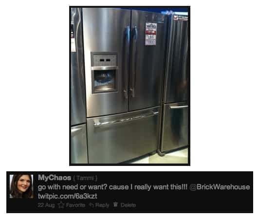 A stainless steel refrigerator