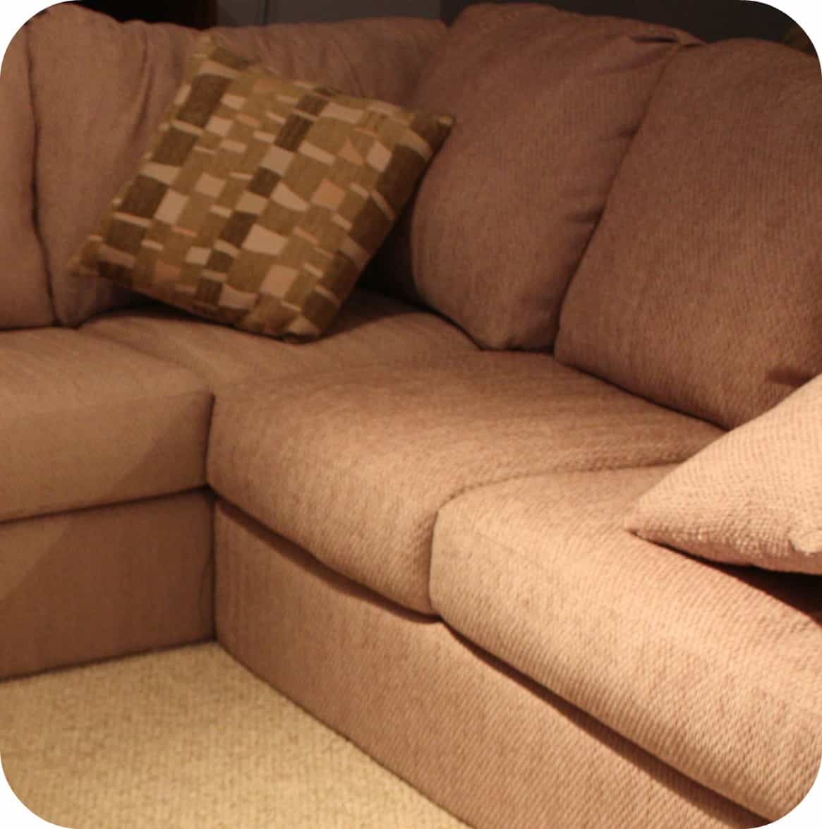 A sofa in a living room