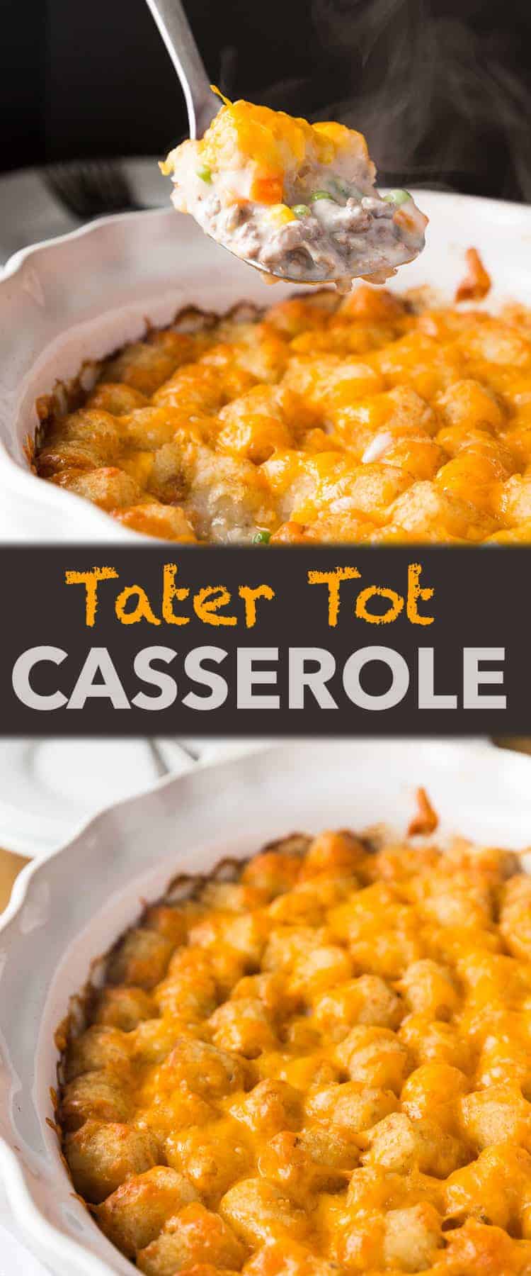 Tater Tot Casserole is a fun recipe that is easy to make and a one-dish meal that is most definitely kid-approved!