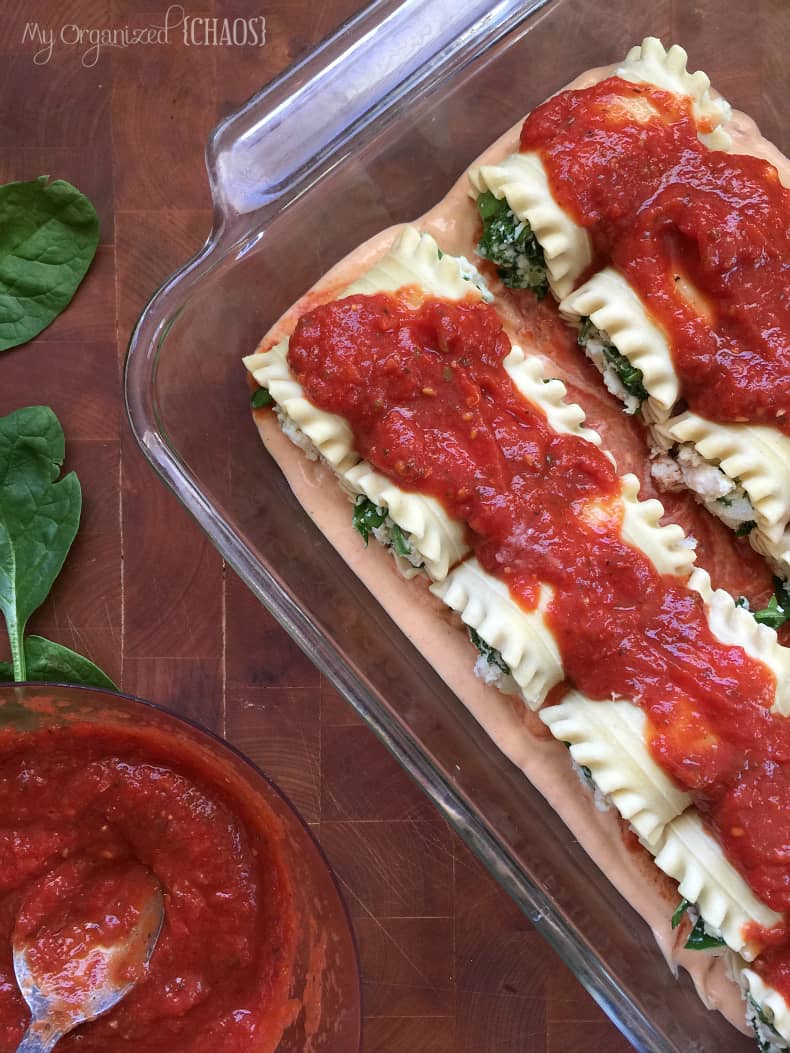 chicken and spinach cannelloni rolls 