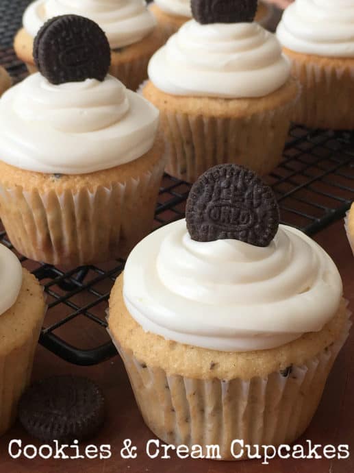 Oreos Cookies and Cream Cupcakes.