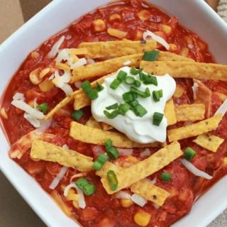 easy slow cooker chicken taco soup recipe
