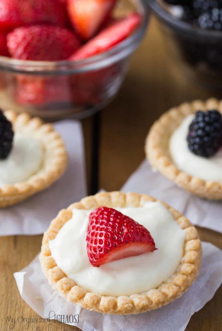 Cream Cheese Tarts Topped with Fruit