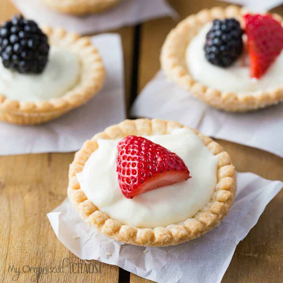 Cream Cheese Tarts Topped with Fruit