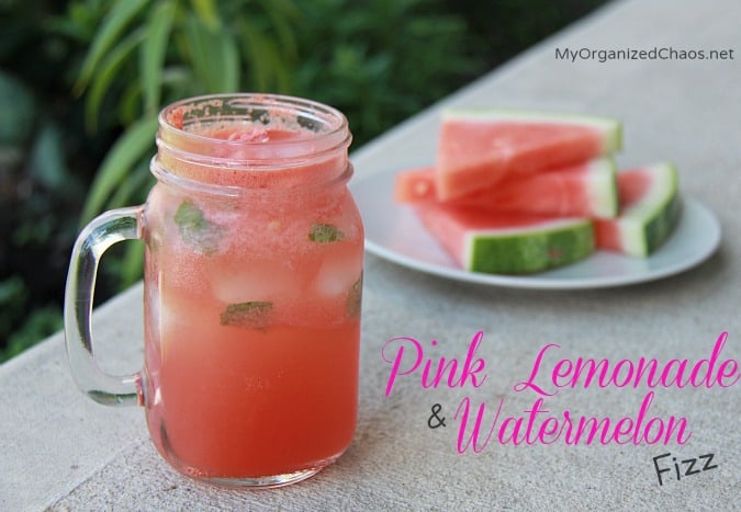 A drink, with Lemonade and watermelon