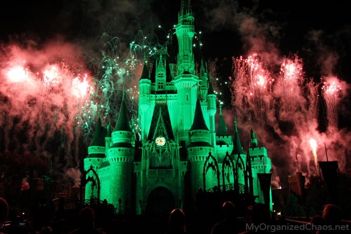 halloween party fireworks disney world castle