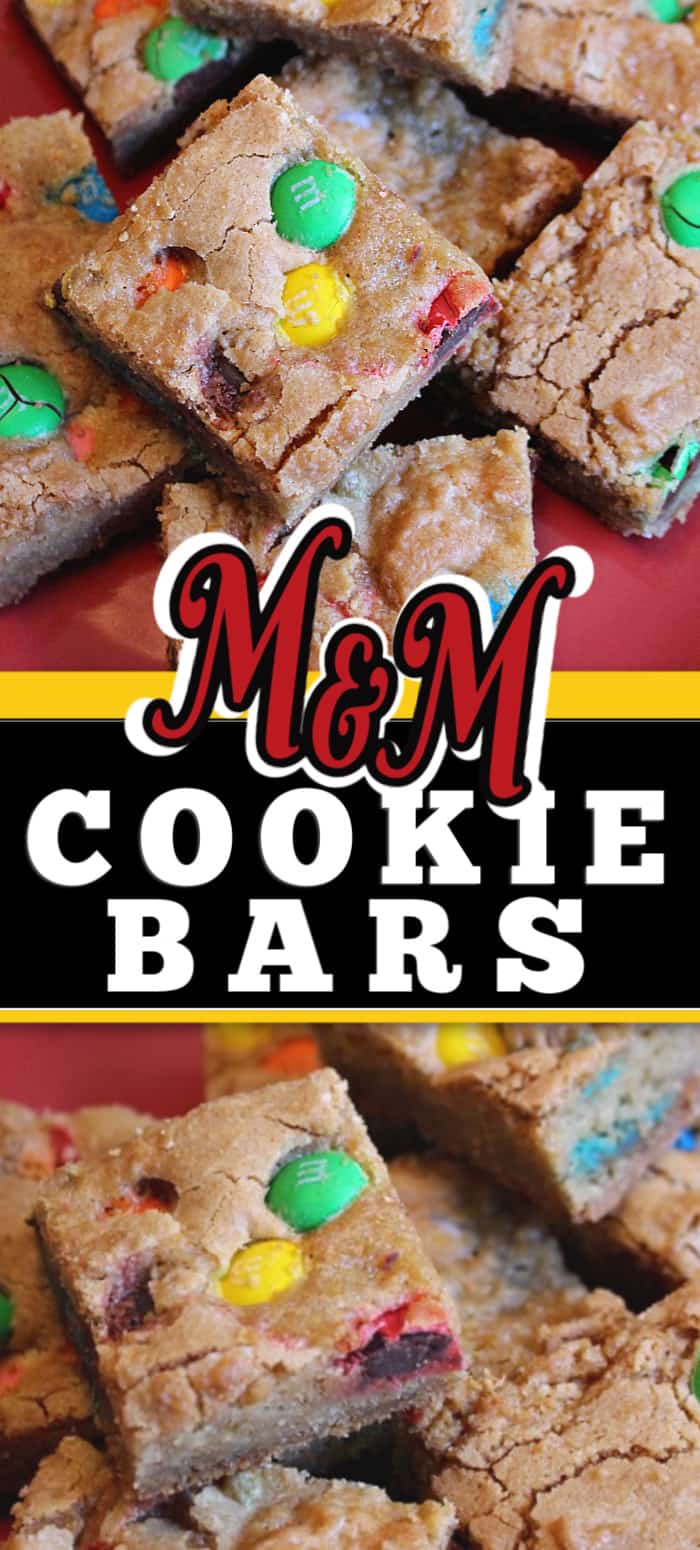 A close up of m&m bars