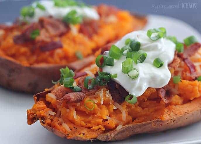 A close up of a plate of food, with Potato skins