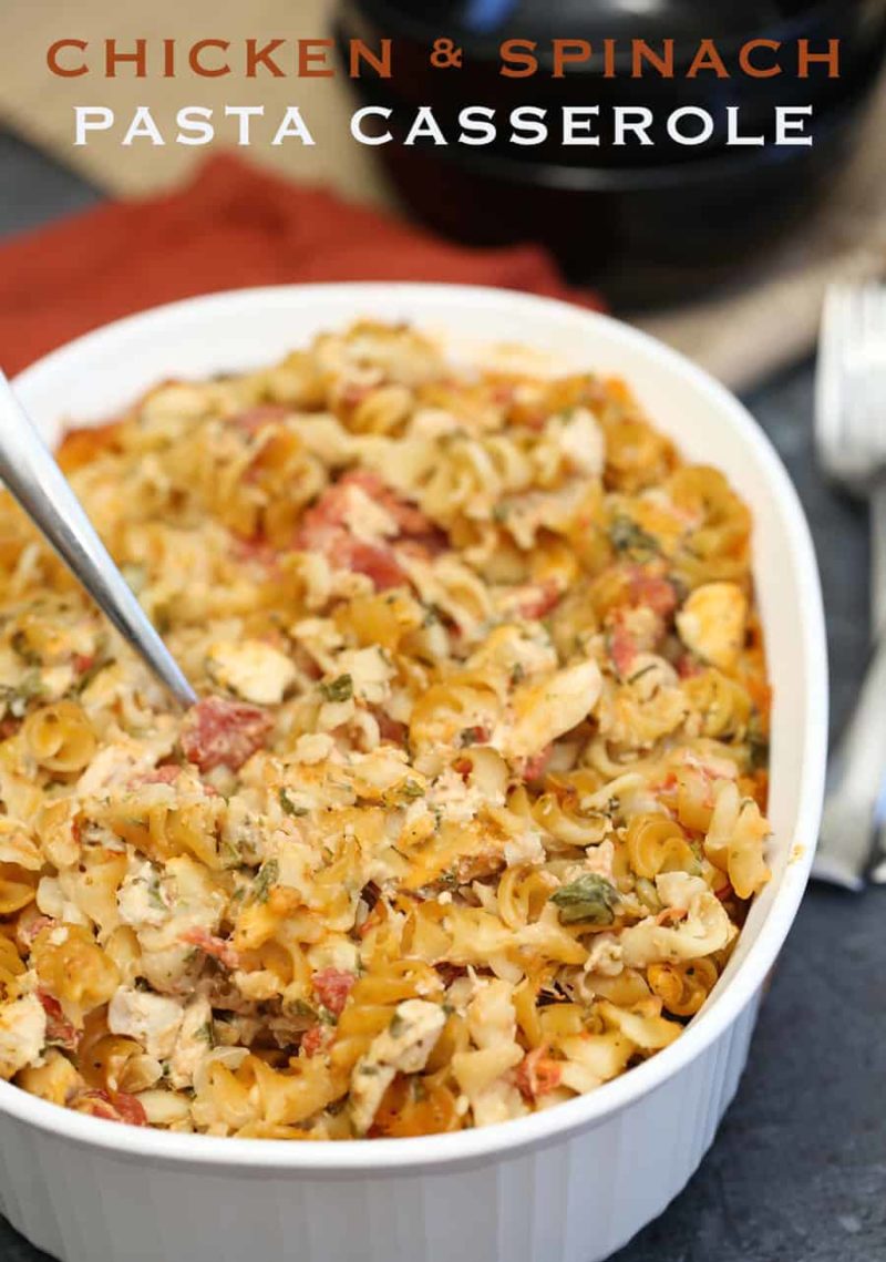 A bowl of food, with Casserole and Chicken
