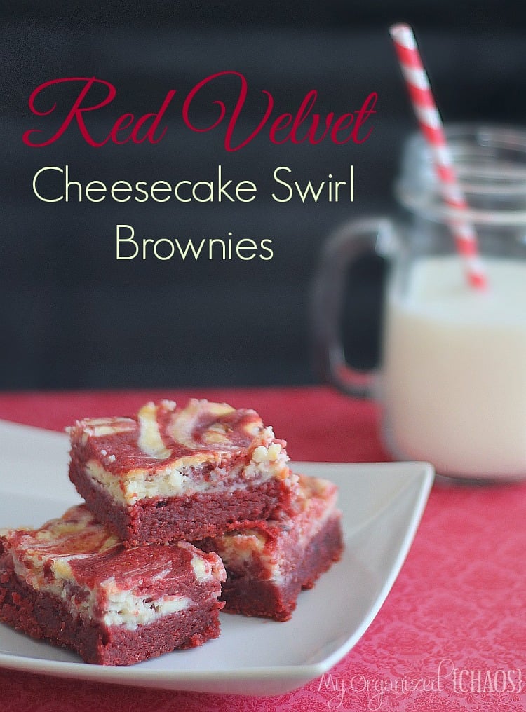 brownies on a plate, with Red velvet cheesecake 