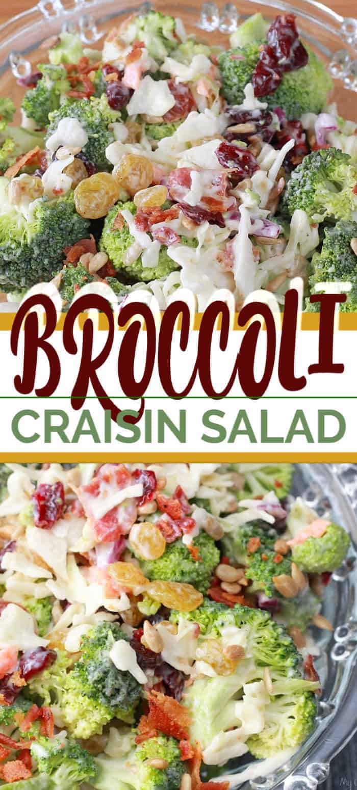 A plate of food with broccoli, with Broccoli salad