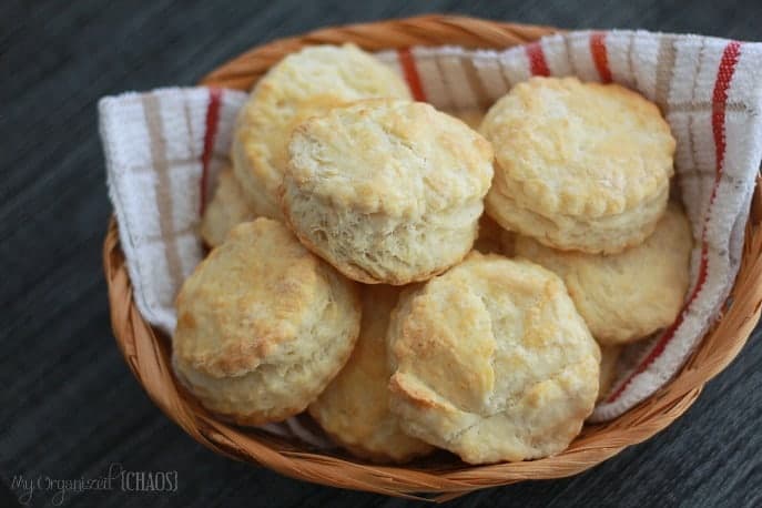 A basket of Baking Powder Biscuits