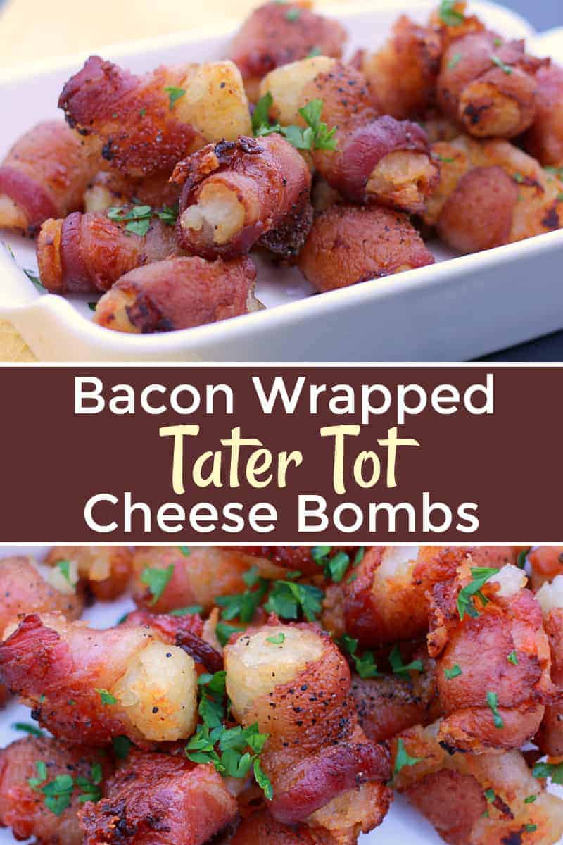 Bacon Wrapped Tater Tot Cheese Bombs