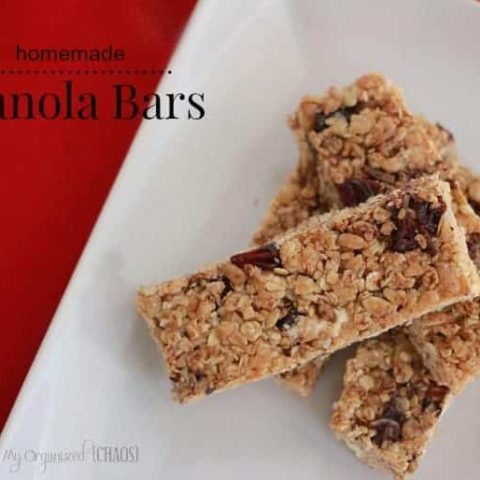 Homemade Granola Bars for Back to School. Easy, simple and versatile recipe that freezes well and can be made in batches and used later