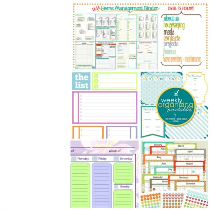 12 Free Printable Bundles to Organize Your Home