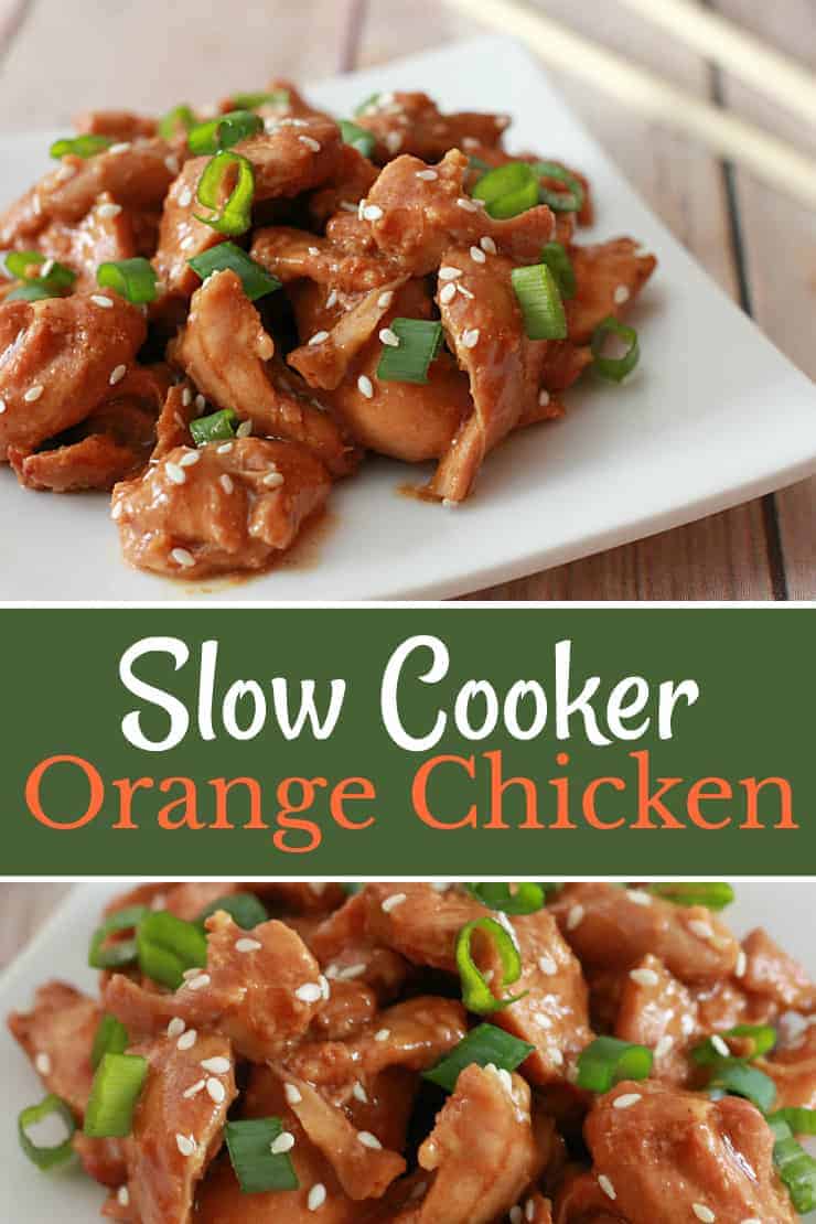Slow Cooker Orange Chicken - using few ingredients, this recipe is a little sticky, a tad sweet and full of comforting flavour!