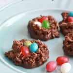 easter chocolate macaroon nests