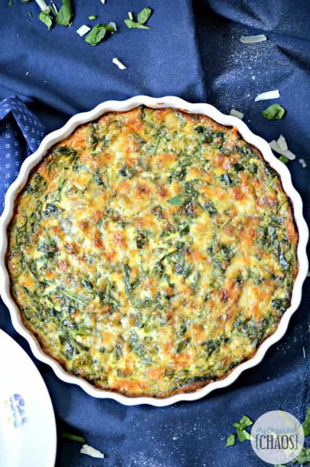 Spinach and Broccoli Quiche