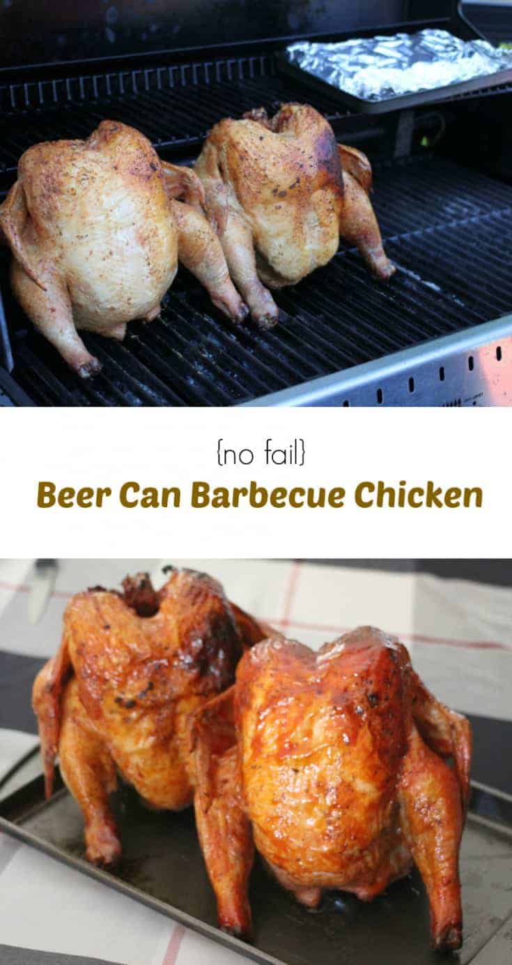 easy no fail beer can barbecue chicken