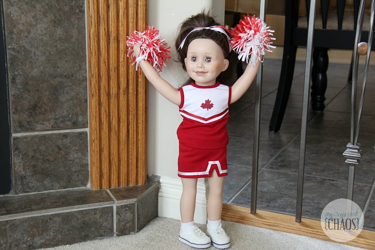 pom pom power cheerleader doll outfit