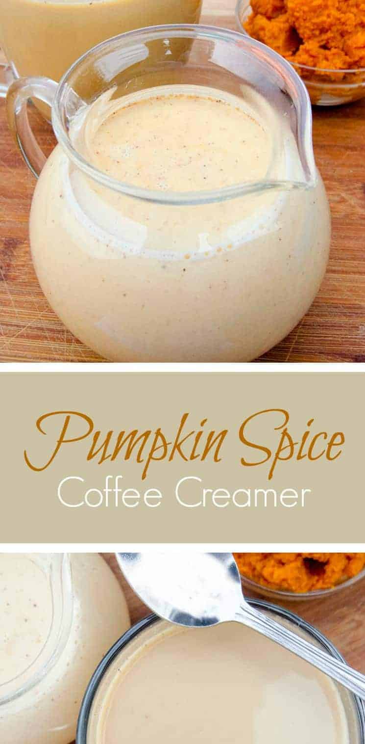 Easy recipe for the lust-worthy Pumpkin Spice Coffee Creamer, using just 6 yummy ingredients. Pumpkin Spice all the things!!! You're welcome.