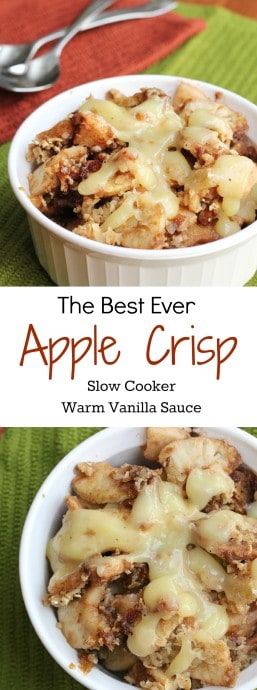 best ever apple crisp slow cooker