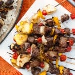 Asian Beef kabobs marinated skewer