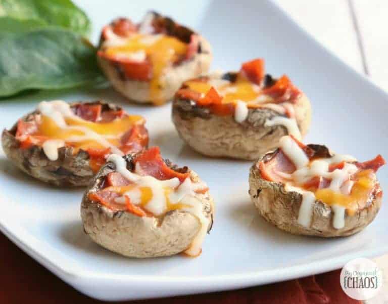 pepperoni pizza stuffed mushrooms recipe