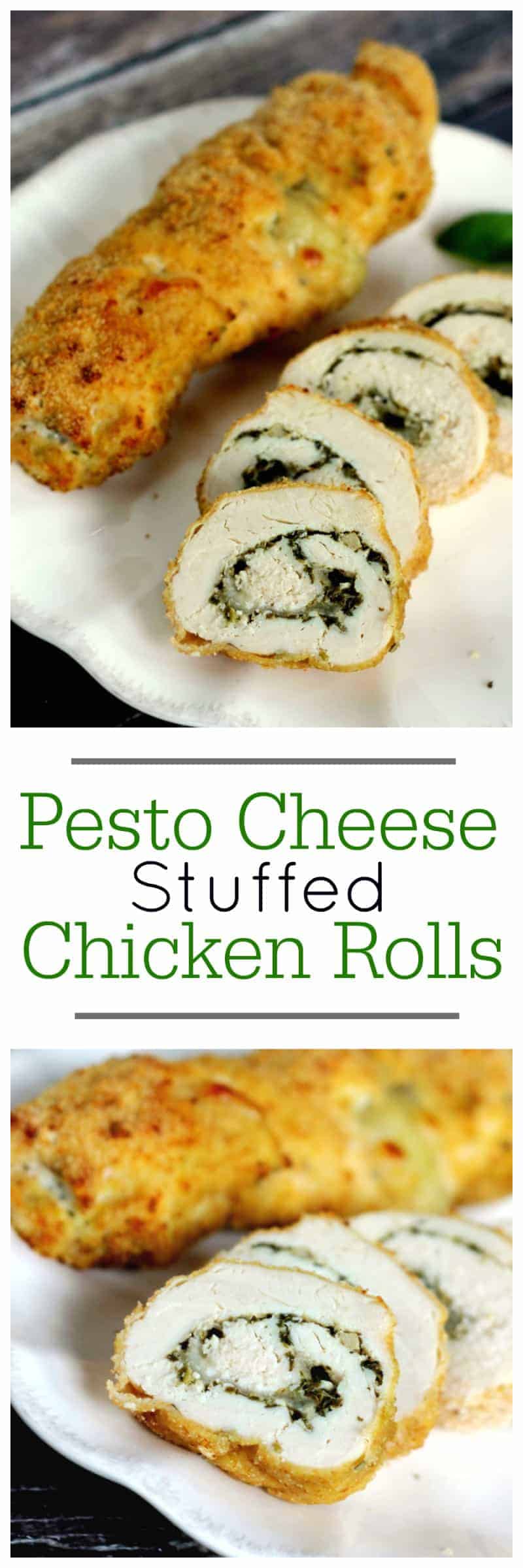 pesto cheese stuffed chicken rolls main dish recipe
