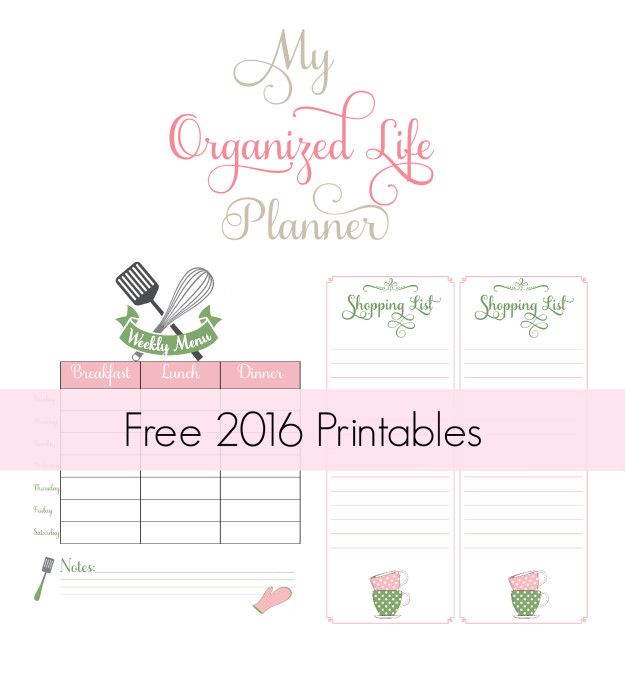 my organized life 2016 meal planner