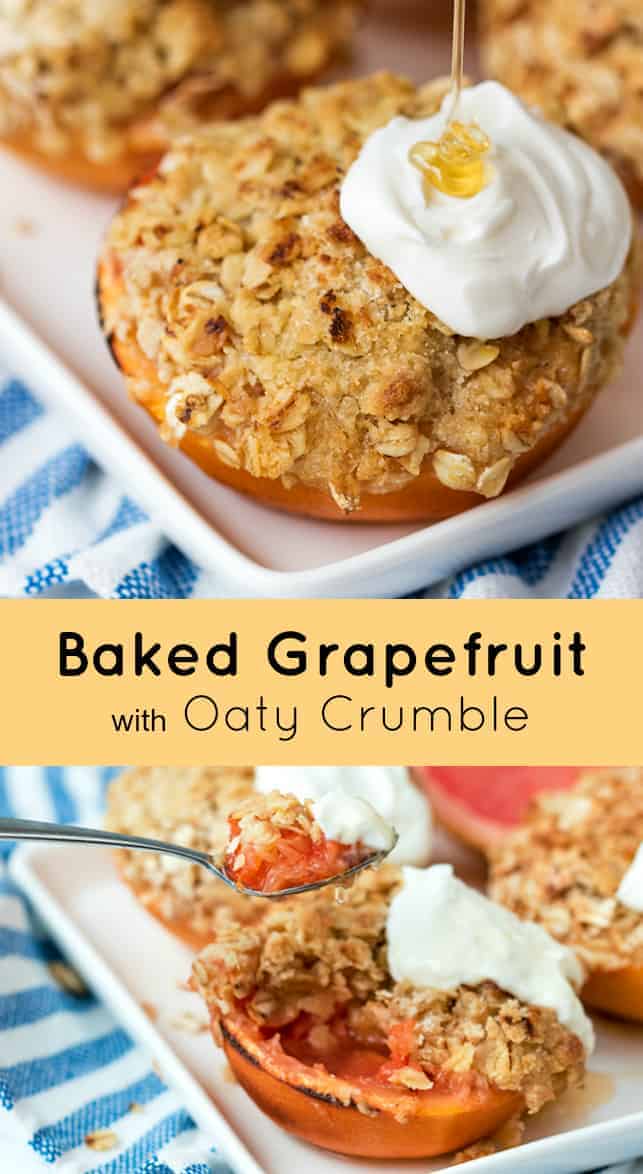 baked grapefruit with oat crumble recipe