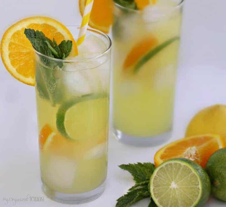Bubbly Triple-Citrus Iced Tea drink recipe