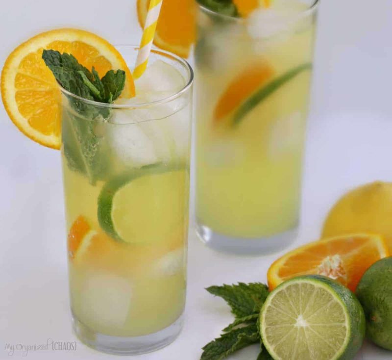 Bubbly Triple-Citrus Iced Tea drink recipe