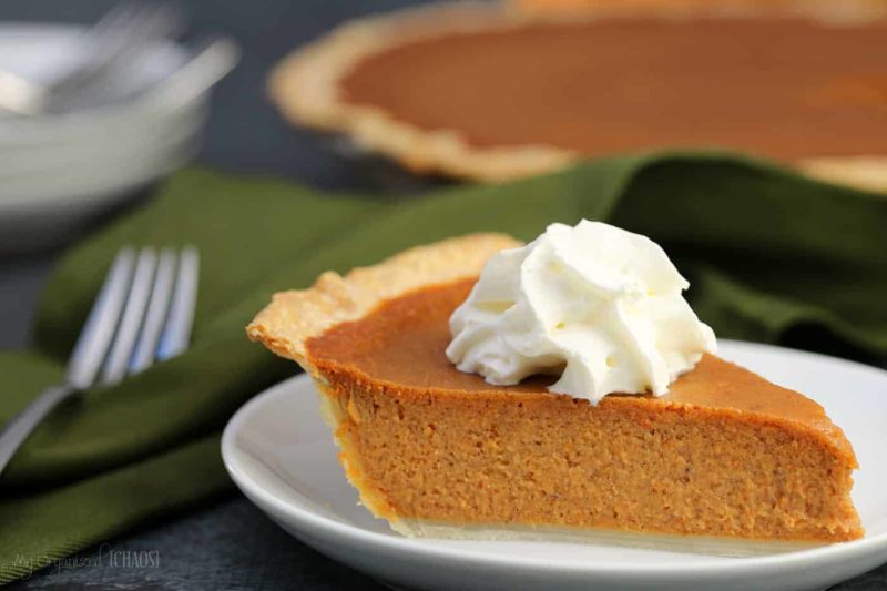classic pumpkin pie with maple