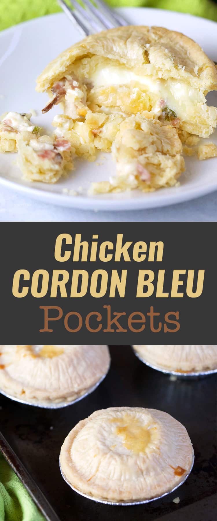 Chicken Cordon Bleu Pockets easy recipe