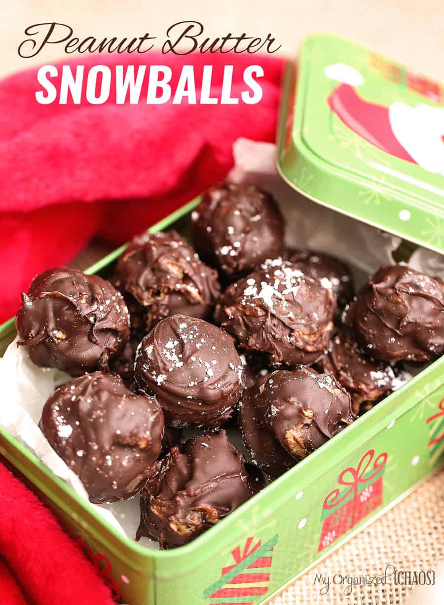 Peanut Butter Snowballs no-bake holiday recipe