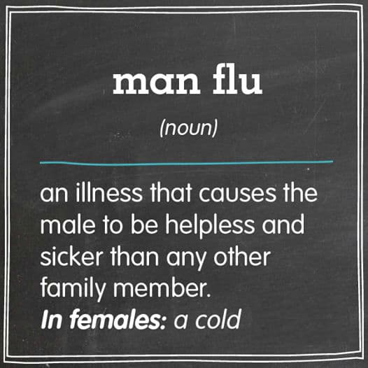 man flu men verses females