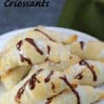 Food on a plate, with Reese and Croissant