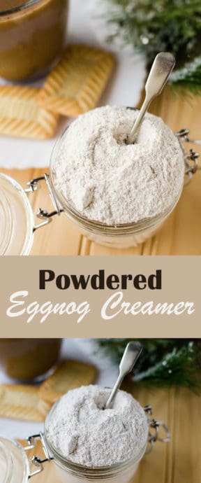 Powdered Eggnog Creamer - takes few ingredients and is really easy to make - you can have your own DIY coffee creamer in no time!
