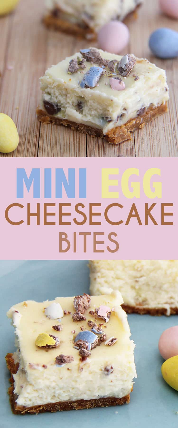 Mini Egg candy in Cheesecake