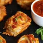 A close up of a plate of food, with Dough