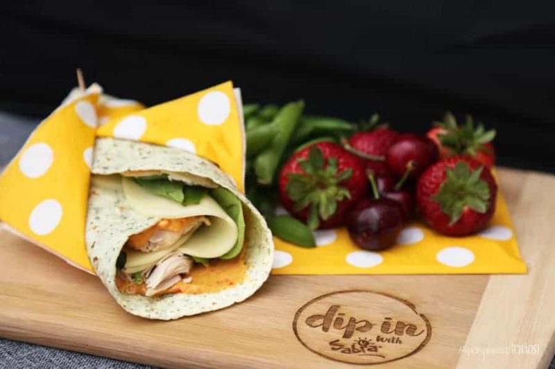 Roasted Red Pepper Turkey Wraps