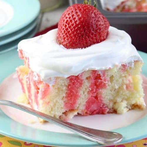 strawberry jello poke cake easy recipe