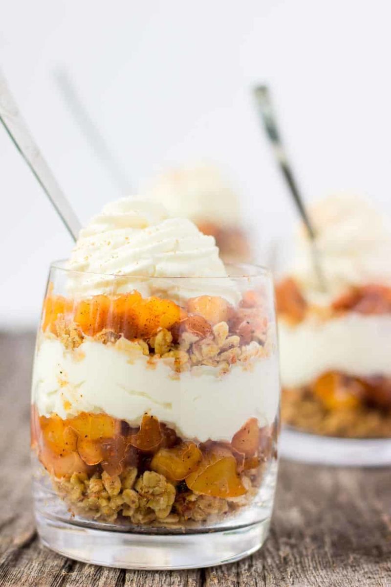 Apple Pie in a cup no-bake
