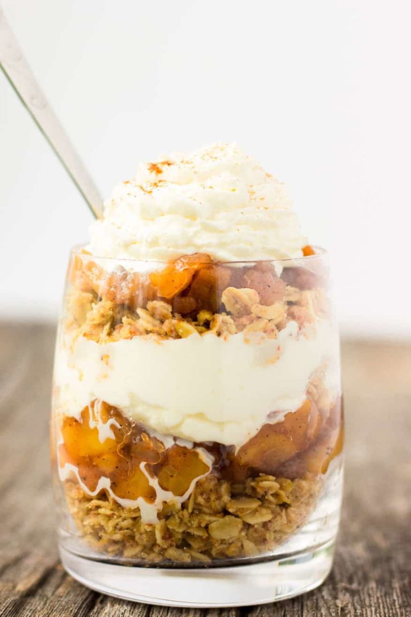 No-Bake apple pie in a cup