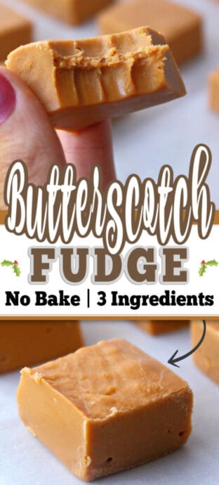 butterscotch fudge with text