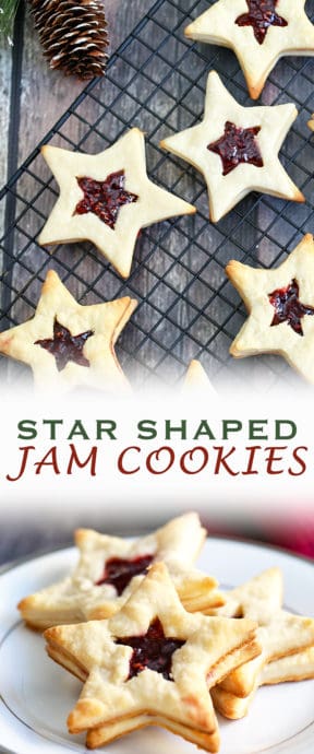You can be the star of the holiday party or baking exchange with these Star-Shaped Jam Cookies. They are so festive, fun and elegant to make as a holiday treat.