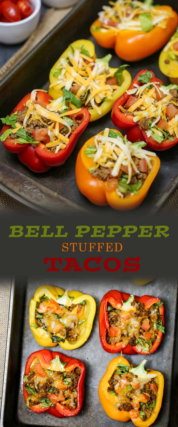 Taco Meat Loaded Bell Peppers {Low Carb} - Chef Alli