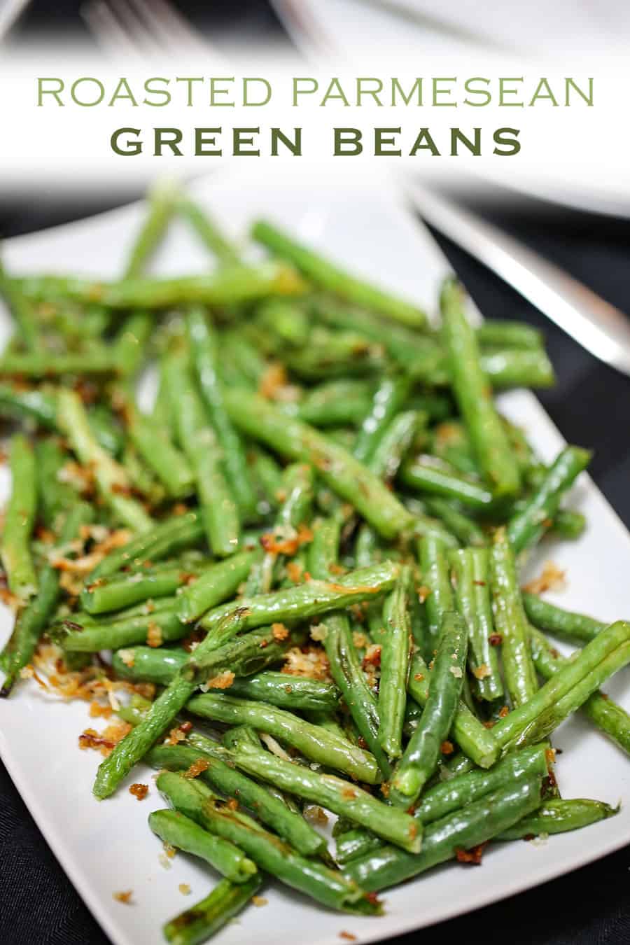 These Roasted Parmesan Green Beans are the most delicious way to enjoy fresh green beans. This simple vegetable recipe makes a great side dish to any meal!