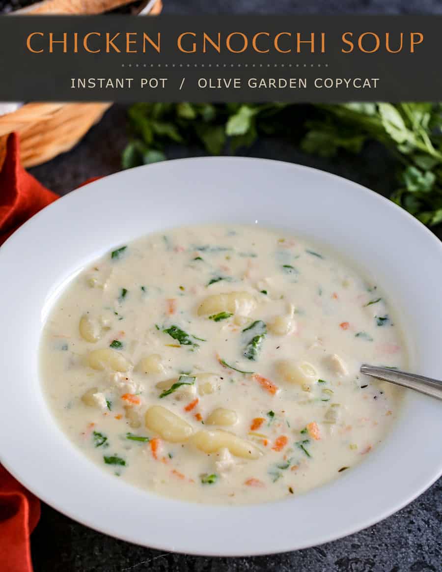 Olive Garden Instant Pot Chicken Gnocchi Soup recipe